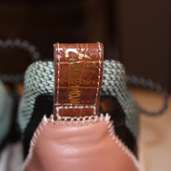 SAM EDELMAN MEENA SNEAKER SHOES US SIZE 6.5 GREEN BLACK WHITE - Picture 4 of 13